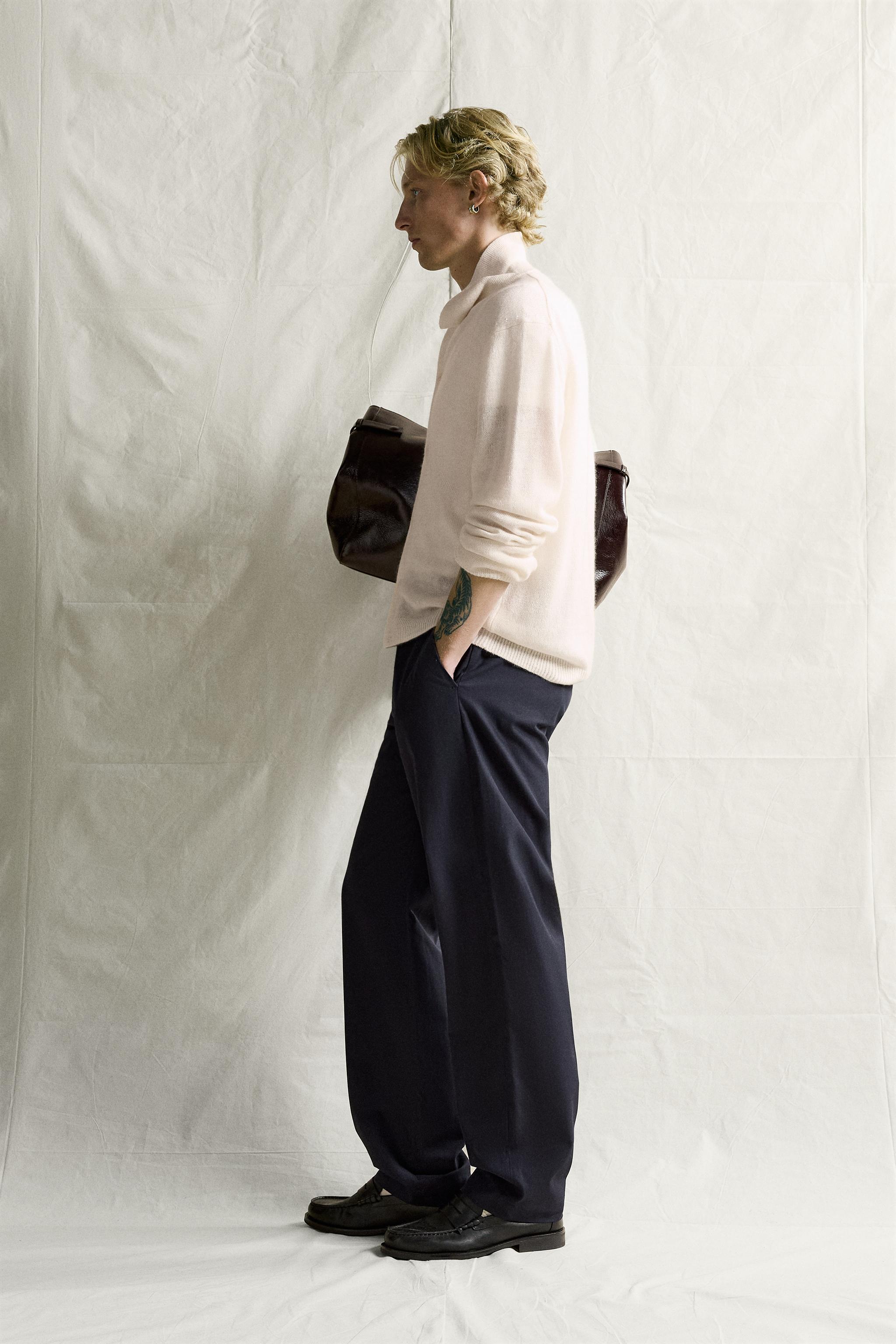 Мужские кардиганы Zara LINEN AND CASHMERE REGULAR-FIT CARDIGAN — фото 4
