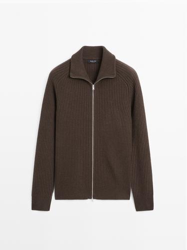 Zara Wool blend zip-up knit cardigan - 