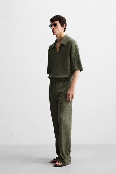 POLO STRUCTURÉ TEXTURÉ - Vert de Zara - Image 3