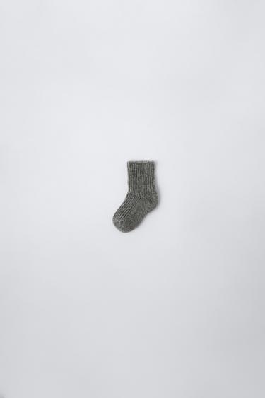 CASHMERE SOCKS - Dark grey by Zara