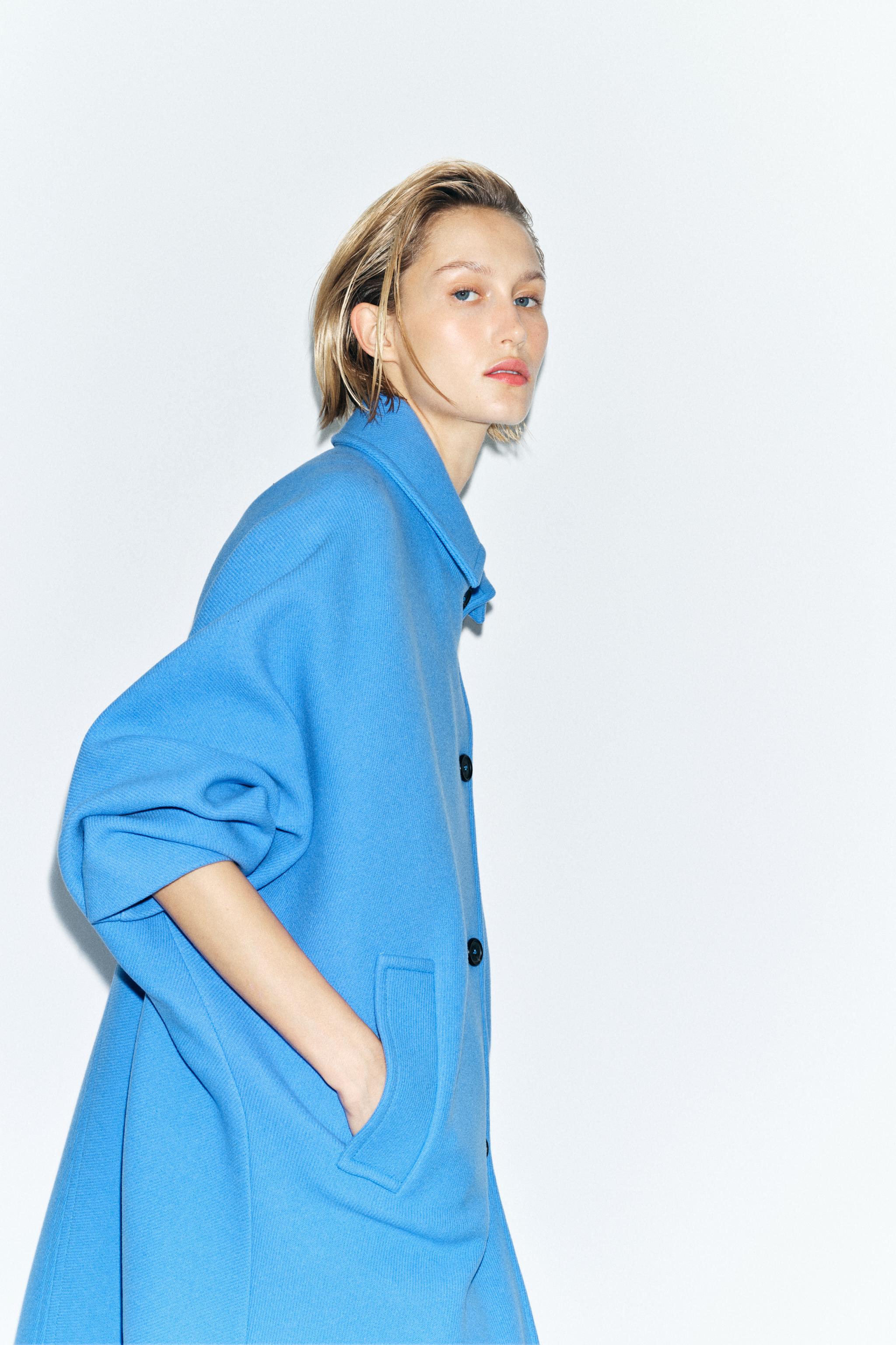 オーバーサイズ ウール混紡マンテコ コート ZW COLLECTION