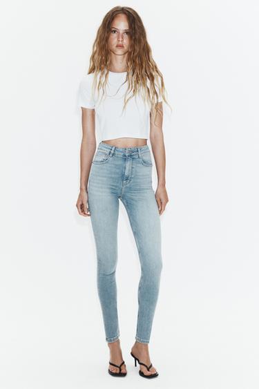 JEANS TRF SKINNY TIRO ALTO - Azul claro de Zara
