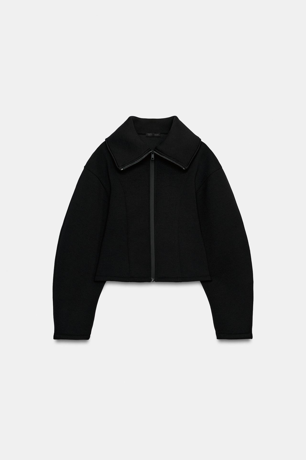 TECHNICAL VOLUMINOUS SLEEVE JACKET — Black