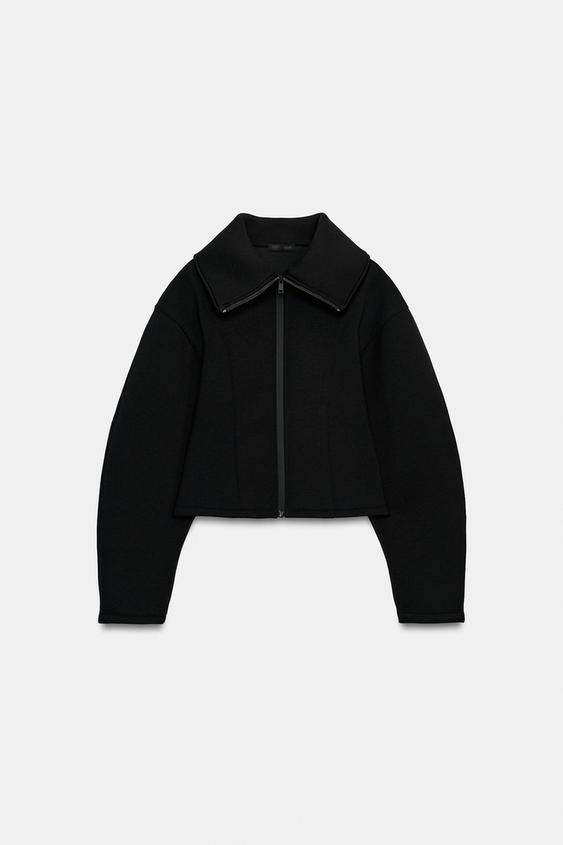 TECHNICAL JACKET WITH VOLUMINOUS SLEEVES - Black by Zara - Image 0