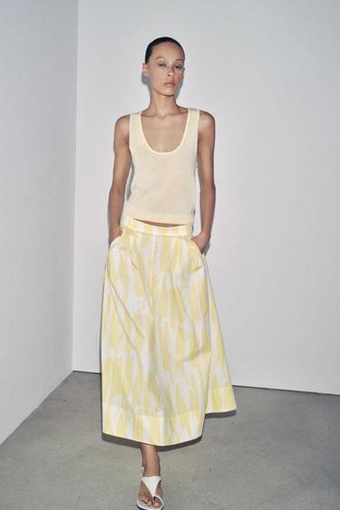 ZW COLLECTION PRINTED MIDI SKIRT - Printed by Zara - Image 3
