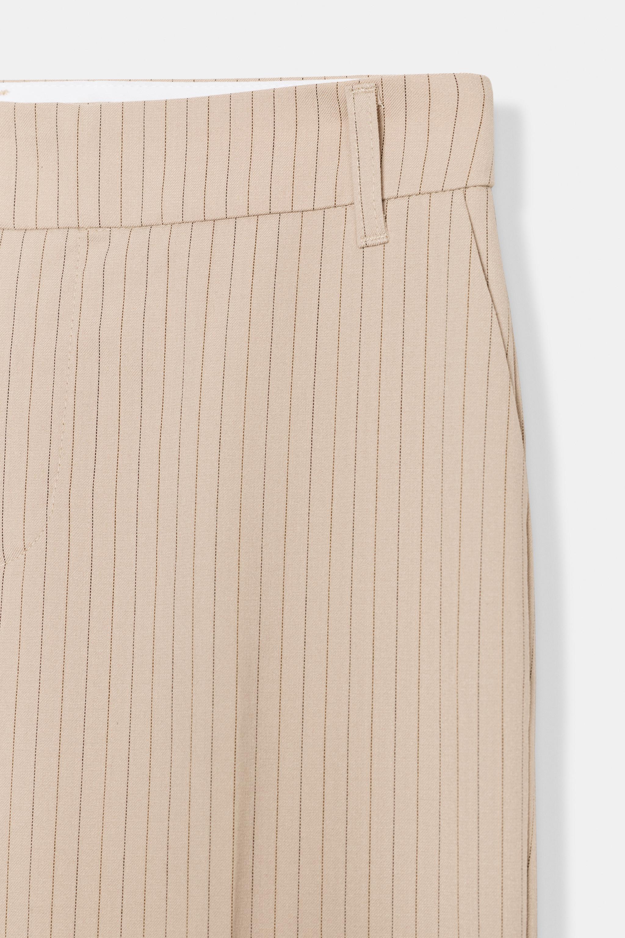 PANTALON DROIT À RAYURES