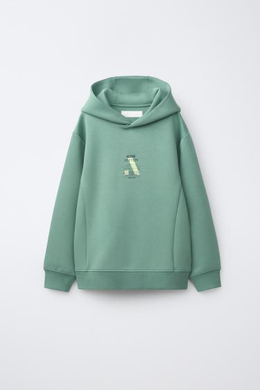 SUDADERA SPORTY ESTAMPADO LOO - Verde agua de Zara - Imagen 0