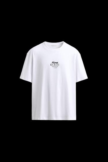 CONTRAST PRINT T-SHIRT - White by Zara - Image 0