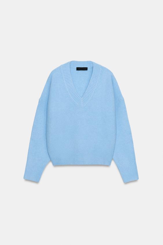 SOFT KNIT JUMPER - Pastel blue by Zara - Image 4