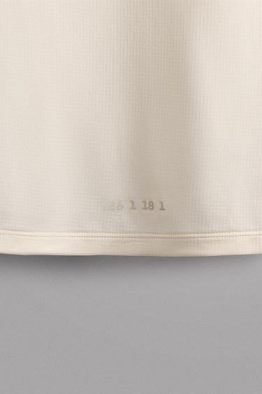 TECHNICAL TEXTURED T-SHIRT - Ecru / Marl by Zara - Image 3