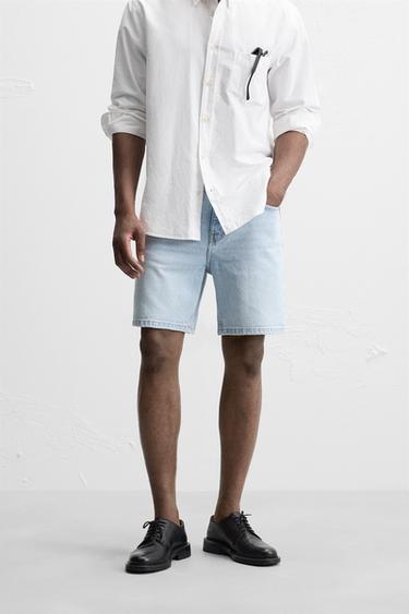 DENIM-BERMUDASHORTS IM REGULAR-FIT - Hellblau von Zara