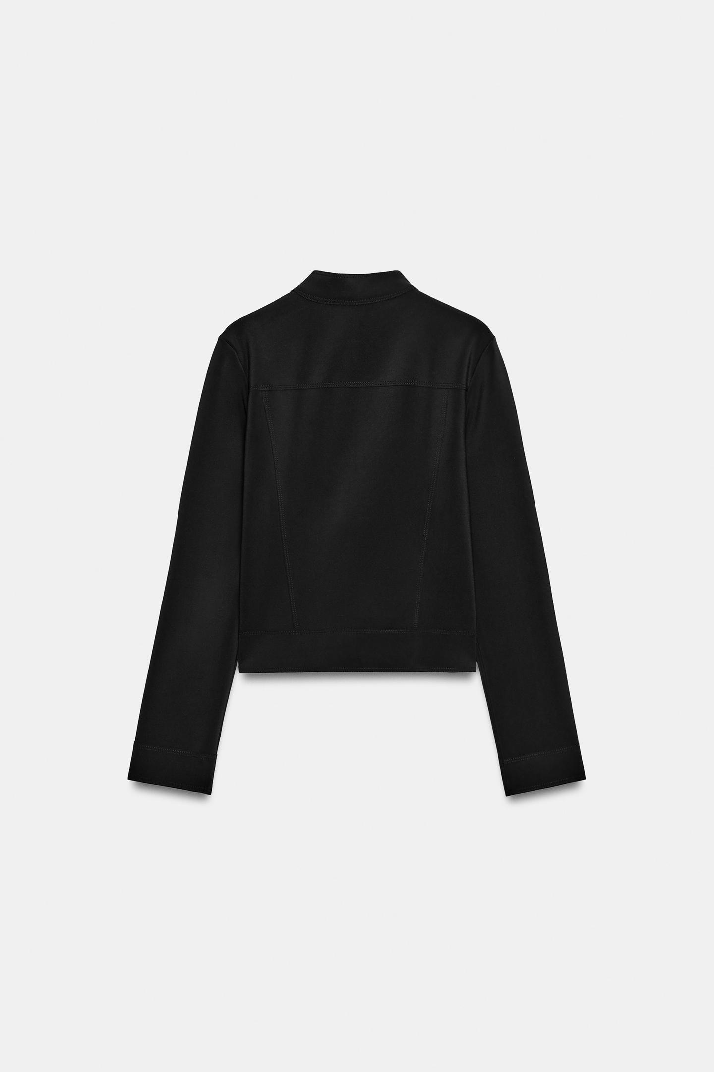 Куртка Zara Technical Zip-Up, цвет: Чёрный — фото 7