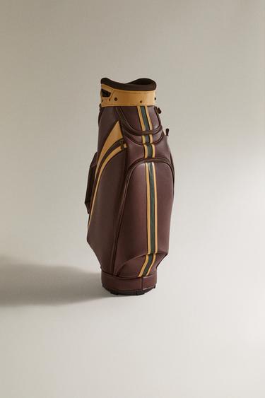 RIGID LEATHER GOLF BAG - Brown by Zara - Image 2