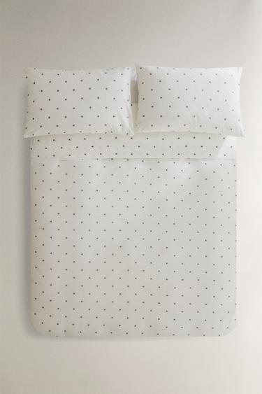 FLORAL PRINT DUVET COVER - Oyster-white by Zara - Image 4