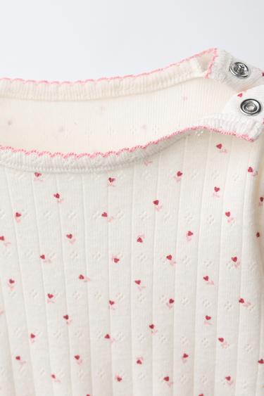 ENSEMBLE VESTE, BODY ET LEGGING À IMPRIMÉ CŒURS - Rose pastel de Zara - Image 5