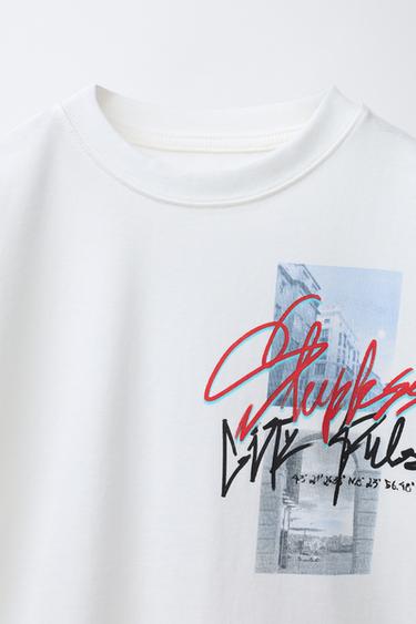 T-SHIRT À IMPRIMÉ GRAFFITI - Écru de Zara - Image 2