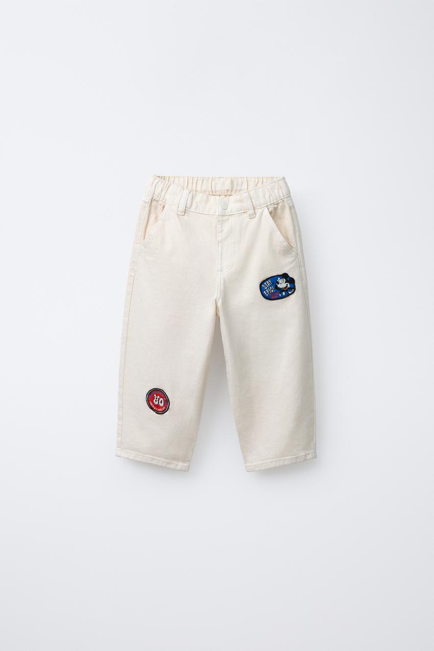 MICKEY MOUSE © DISNEY TWILL BAGGY PATCH PANTS