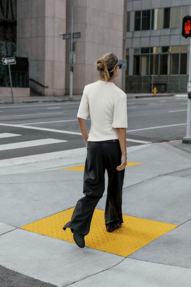 SOFT TIE TOP - Oyster-white by Zara - Image 3