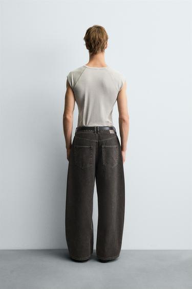 TWIST SEAM RELAXED FIT TROUSERS - Dark grey by Zara - Image 2
