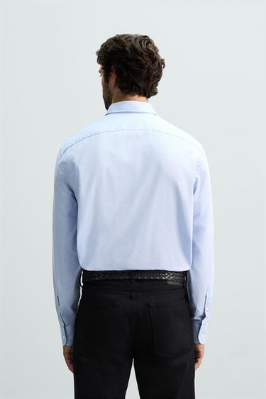 Zara REGULAR FIT SHIRT - Sky blue