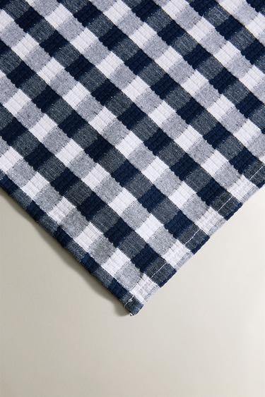 SERVIETTES DE TABLE VICHY CARREAUX (LOT DE 2) - Bleu de Zara - Image 2