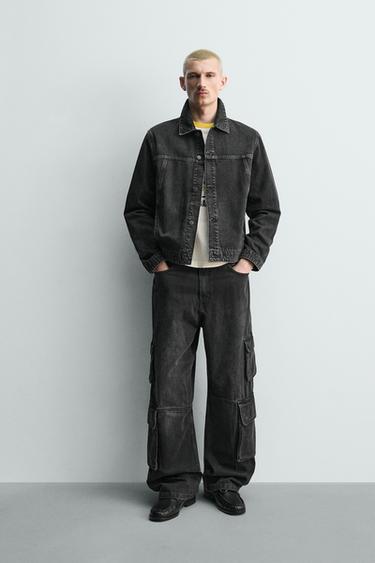 CAZADORA DENIM BÁSICA - Carbón de Zara - Imagen 0