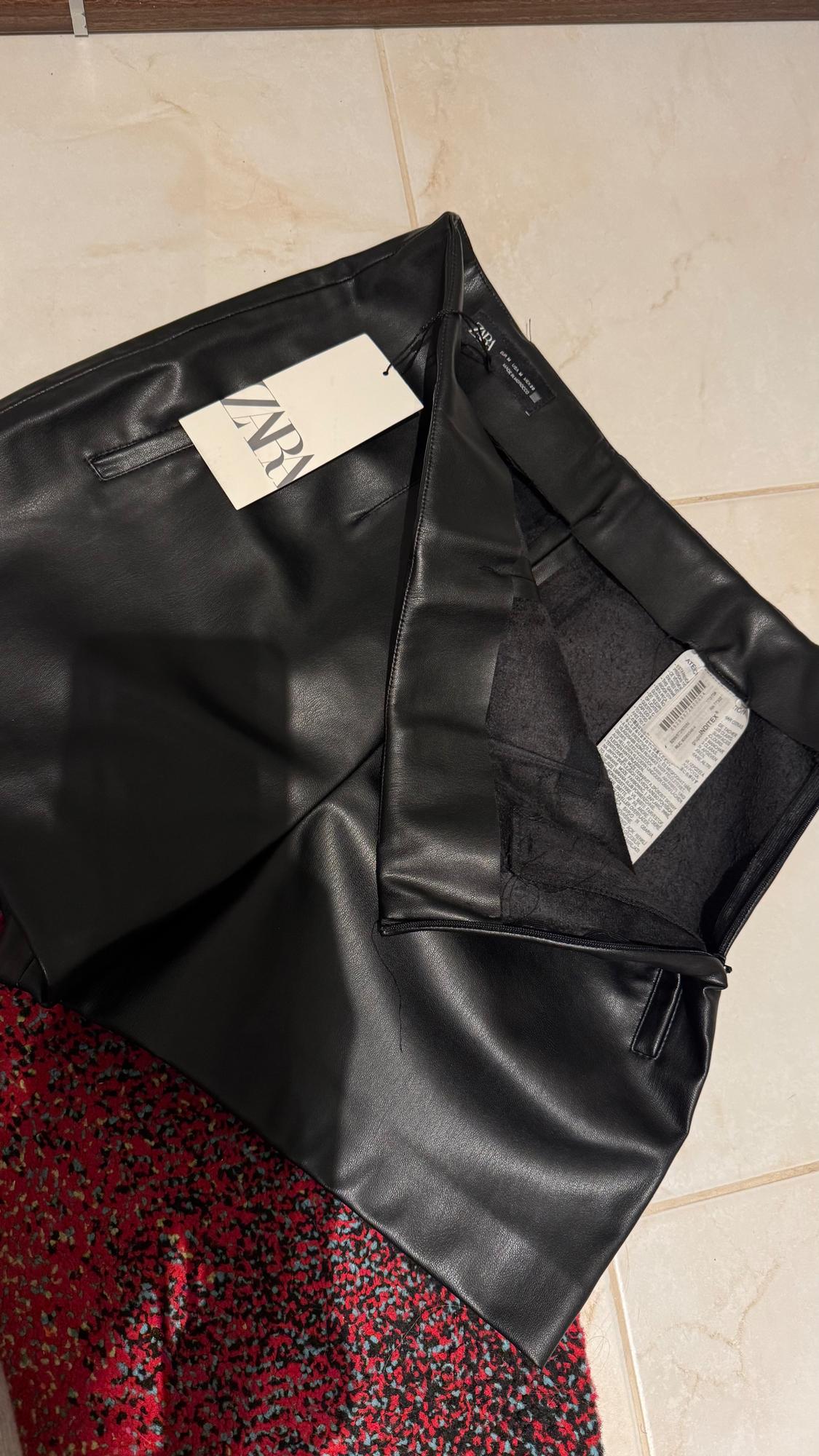 FAUX LEATHER HIGH-WAIST BERMUDA SHORTS - Image 5