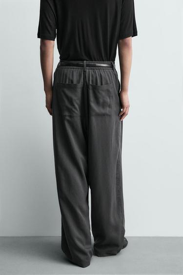 FLOWING PLEATED TROUSERS - Grey by Zara - Image 2