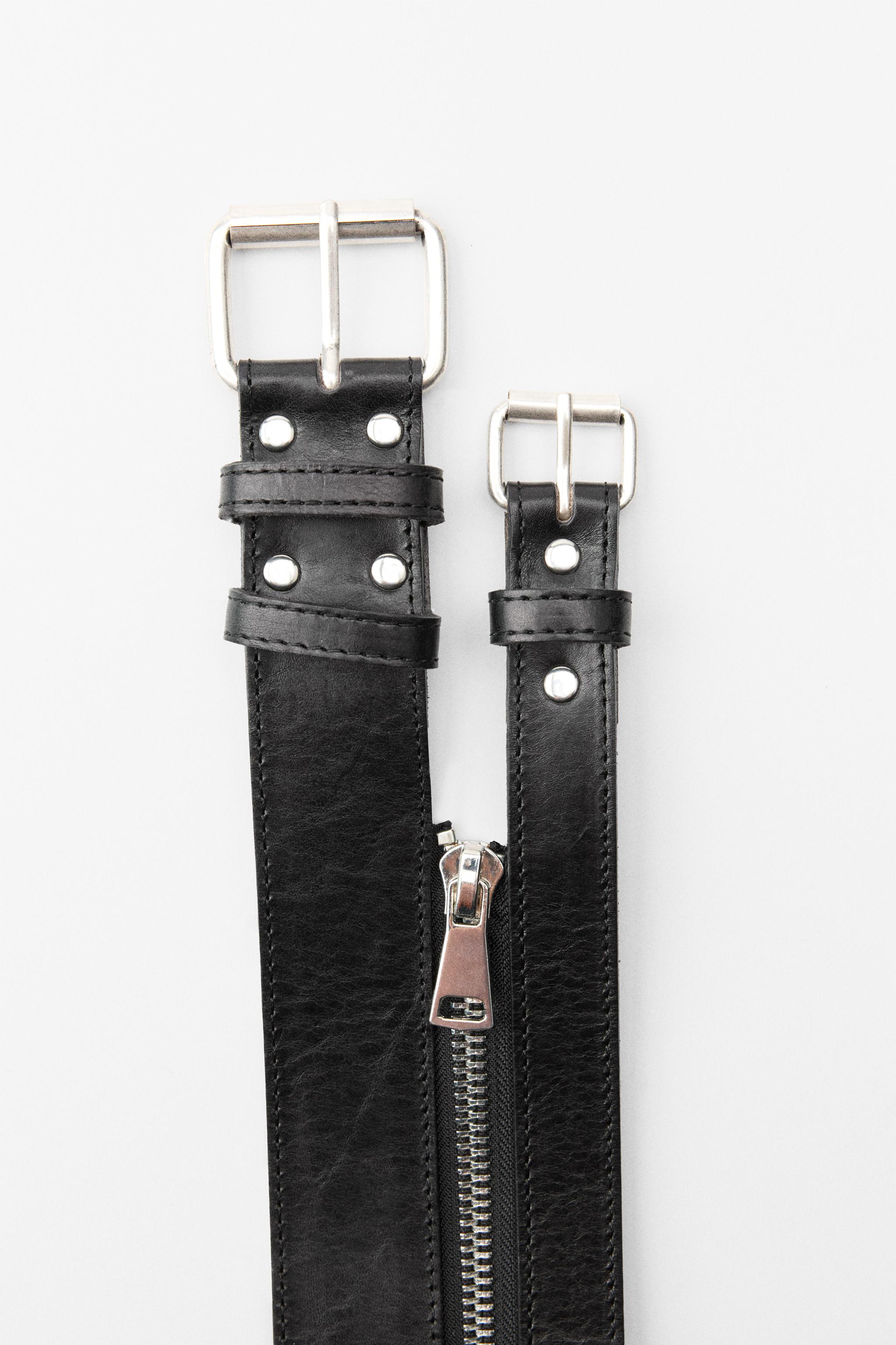 CEINTURE LARGE AVEC ZIP ET BOUCLE DOUBLE