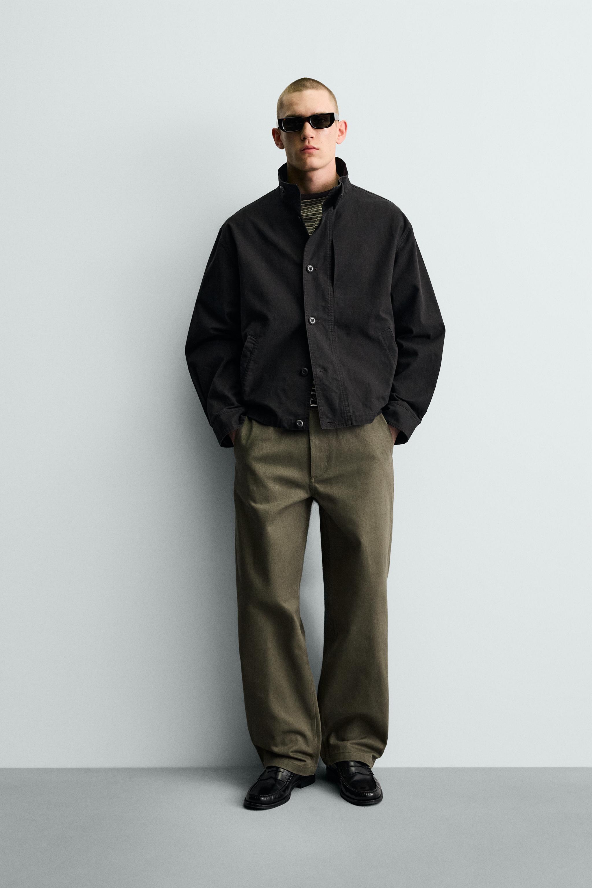 ⚠️ZARAページ⚠️ RELAXED FIT CHINO PANTS WITH BELT LOOPS - Khaki | ZARA United States