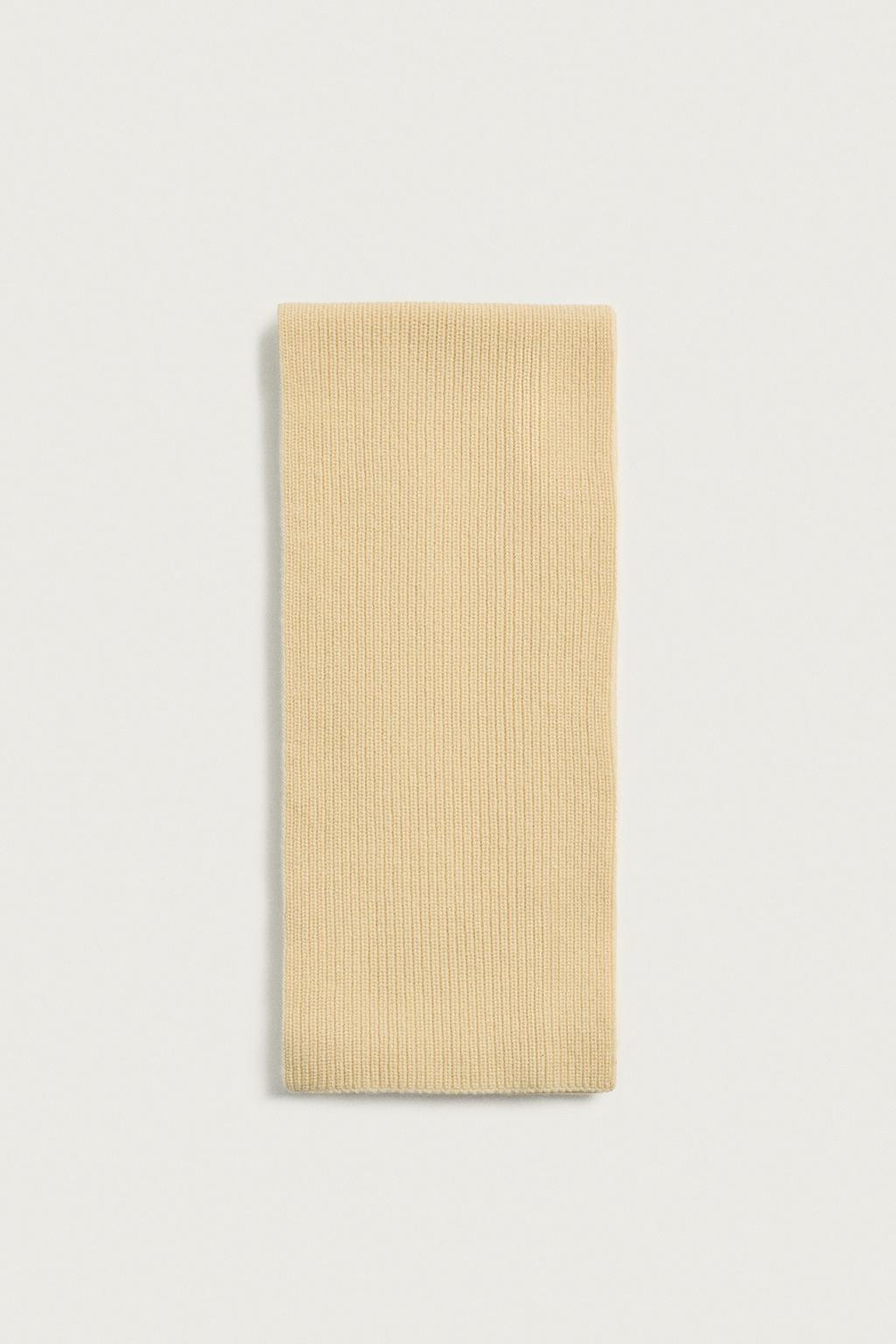 WOOL AND CASHMERE KNIT SCARF