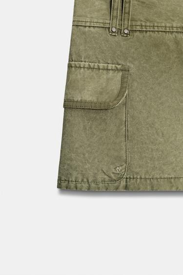JUPE-PANTALON À POCHES - Kaki foncé de Zara - Image 8