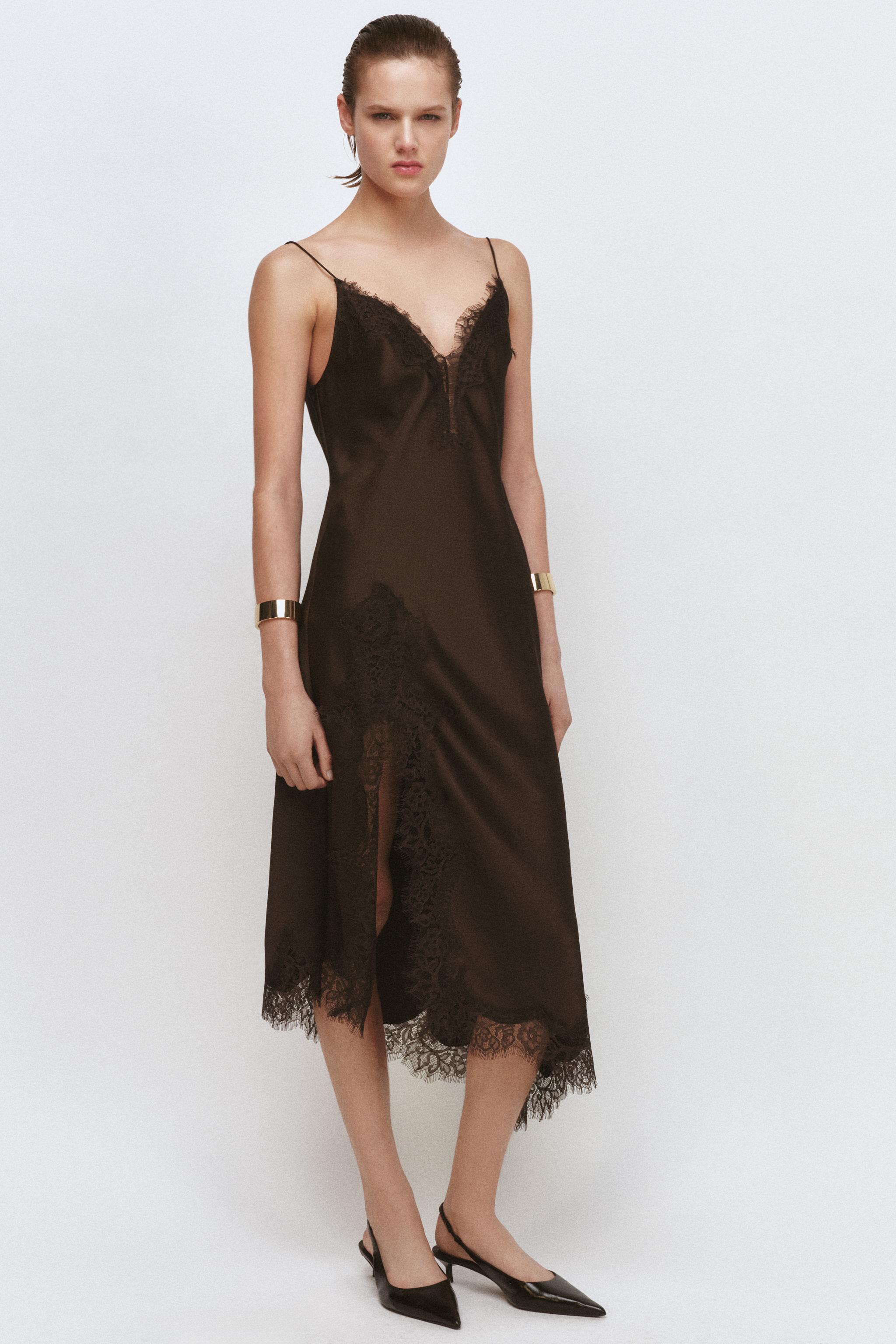 ZW COLLECTION SATIN LACE DRESS