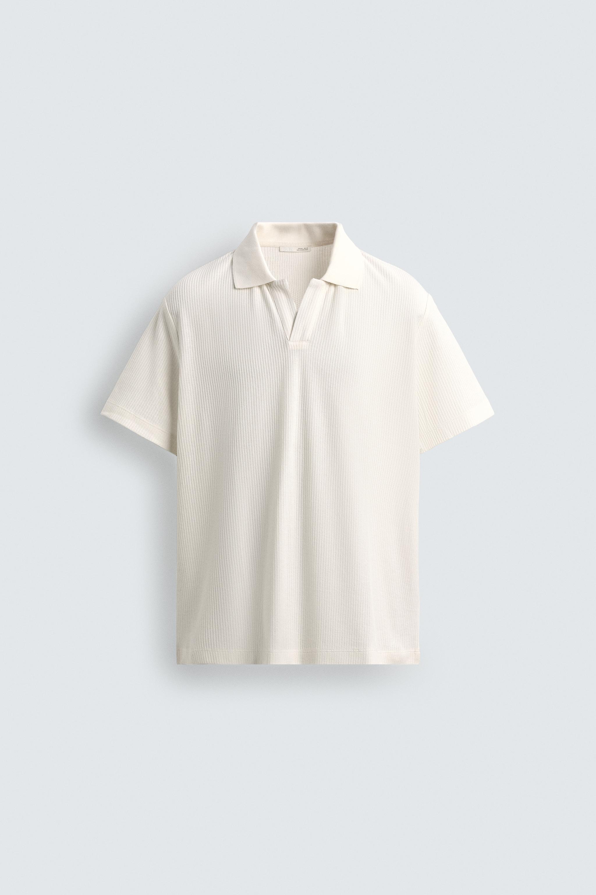 POLO REGULAR FIT EN COTON STRUCTURÉ