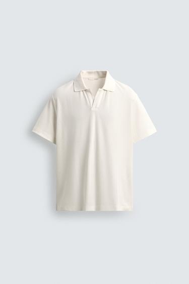 POLO ESTRUCTURA VERTICAL - Blanco roto de Zara
