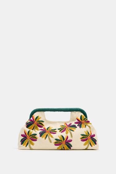 BEADED PRINT POUCH BAG - Multicoloured by Zara