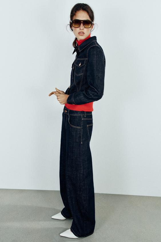 JEANS Z1975 BARREL TAILLE HAUTE BRODERIES DOS - Bleu de Zara - Image 2