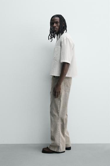 CHEMISE COUPE BOXY À POCHE - Blanc de Zara - Image 3