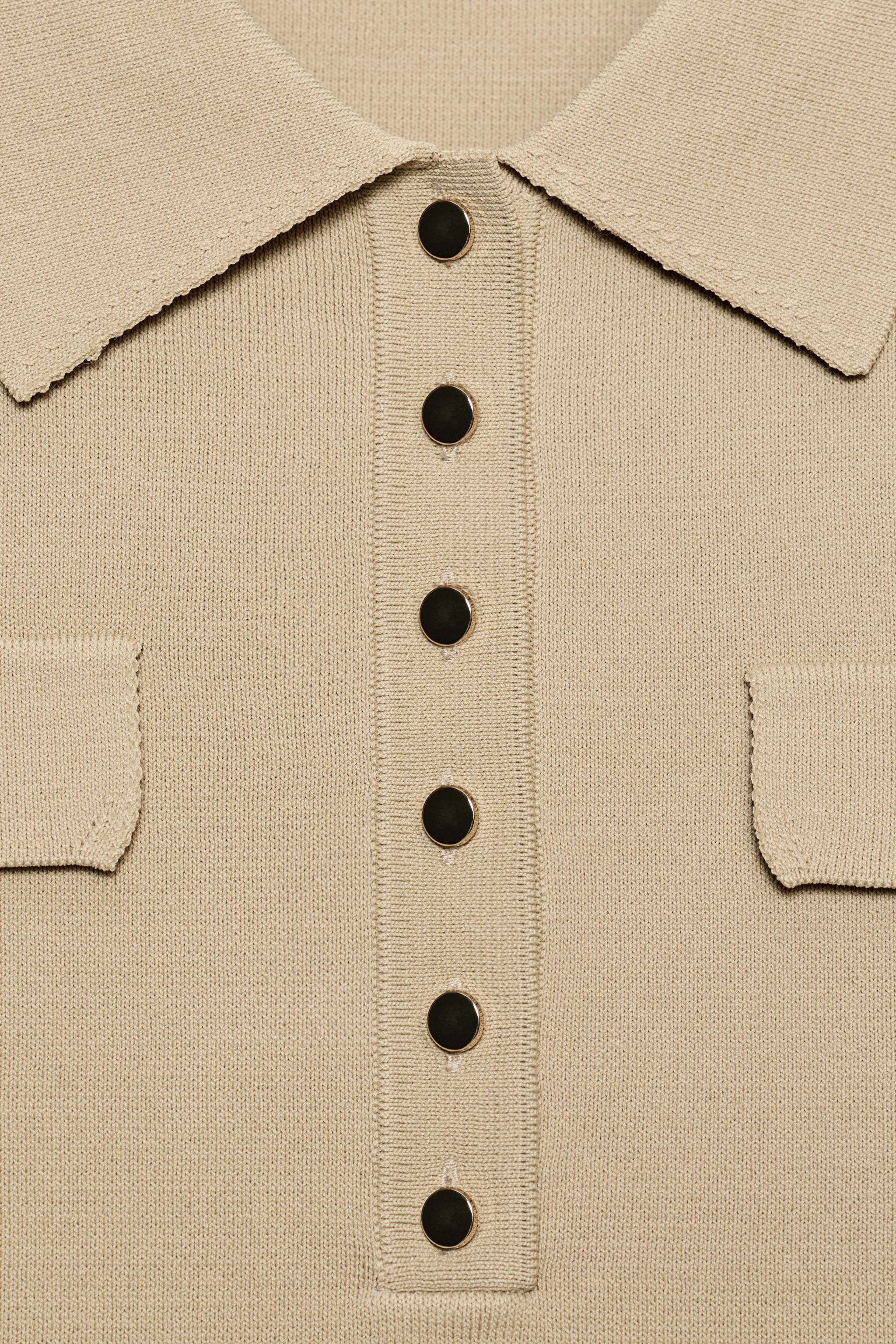 POLO EN MAILLE À PATTES DE BOUTONNAGE