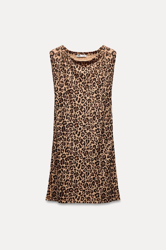 ANIMAL PRINT LONG KNIT TOP - Leopard by Zara
