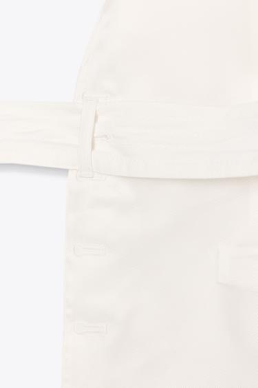 LONG WAISTCOAT WITH VENTS AND MULTI-POSITION BELT - Oyster-white by Zara - Image 7