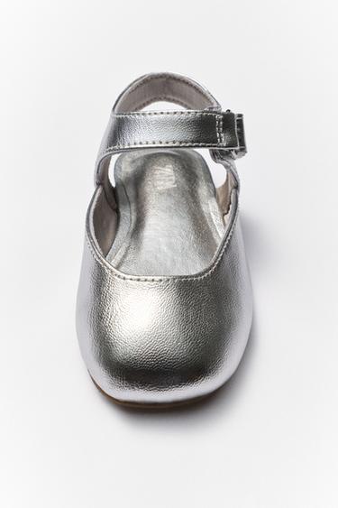 SLINGBACK BALLET FLATS - Silver by Zara