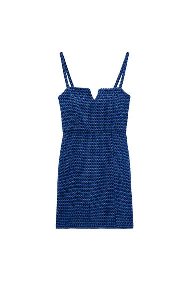 TEXTURED DRESS WITH STRAPS