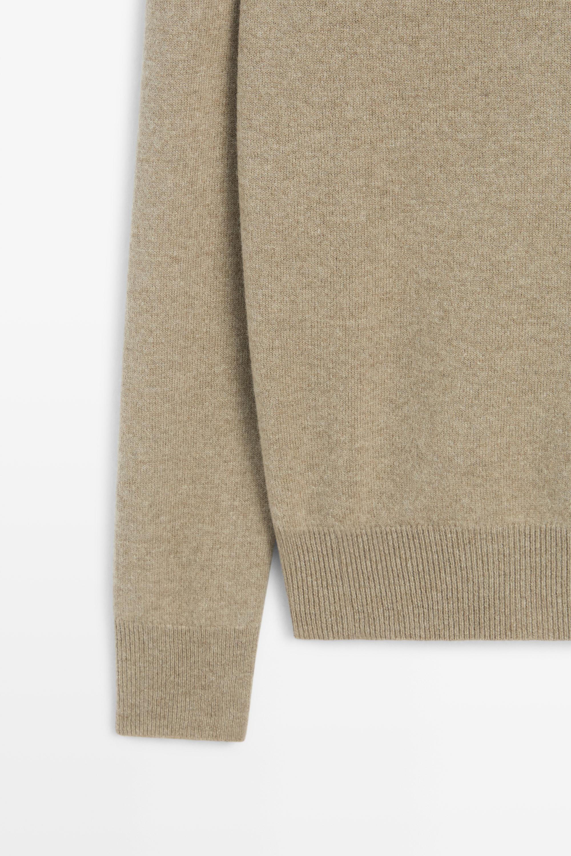 Pull en maille mélangée de laine à col rond