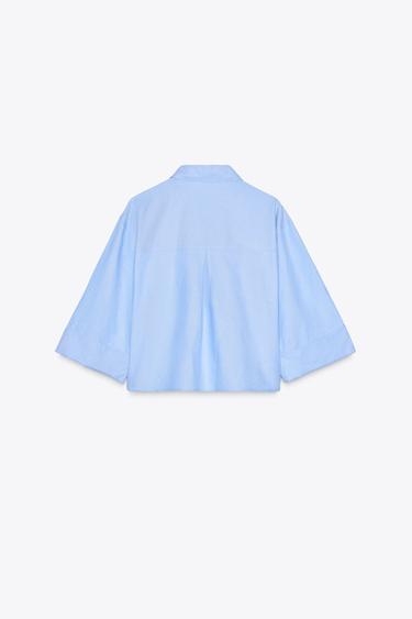 CHEMISE OXFORD COURTE - Bleu clair de Zara - Image 6