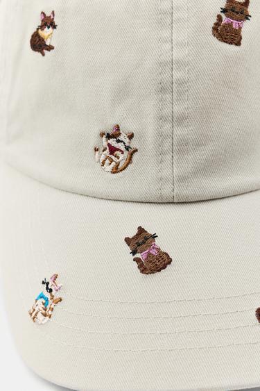 CAT EMBROIDERY TWILL CAP - Stone by Zara - Image 2