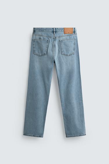COTTON-LYOCELL STRAIGHT ANKLE FIT JEANS - Light blue by Zara - Image 8
