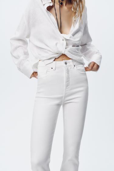 JEAN Z1975 ÉVASÉ TAILLE HAUTE - Blanc de Zara