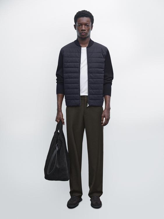 Quilted bomber jacket