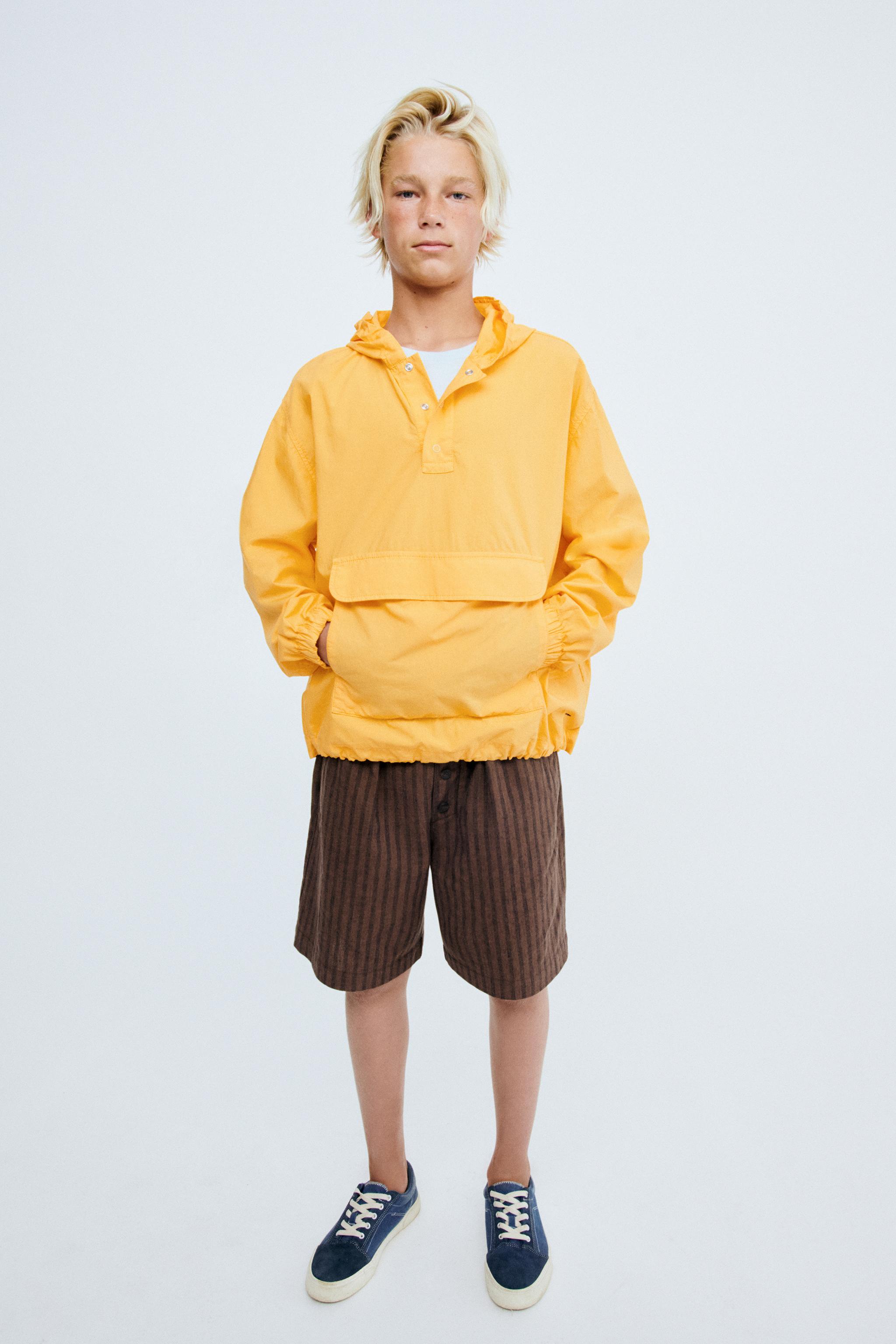 STORIESZ - POUCH POCKET WIND BREAKER — Yellow